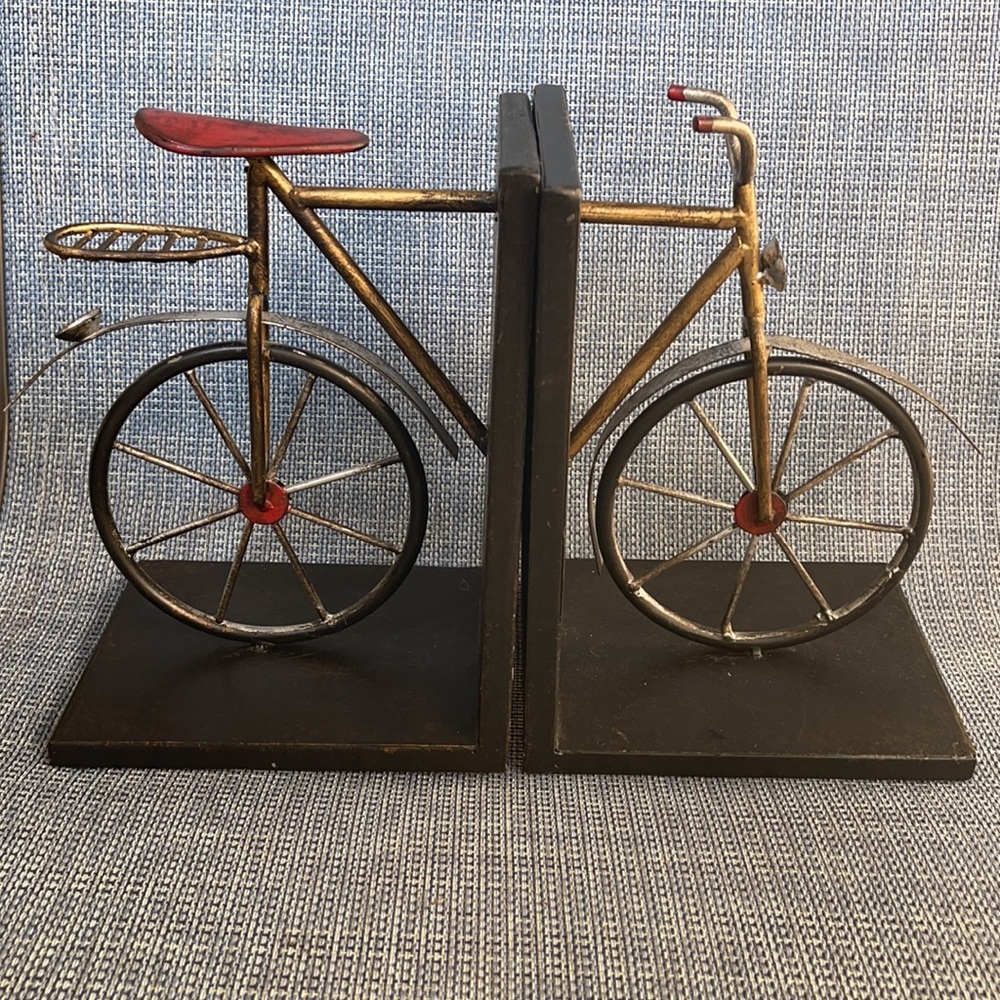 Carbon Loft Kellogg Metal 2-Piece Bicycle Bookend
